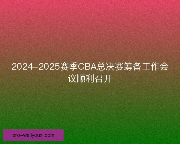 2024-2025赛季CBA总决赛筹备工作会议顺利召开 2024-2025赛季CBA总决赛筹备工作会议顺利召开